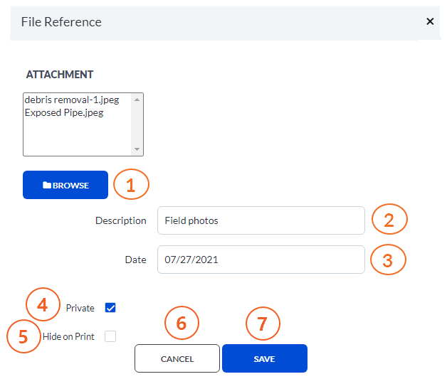 File Reference PopUp