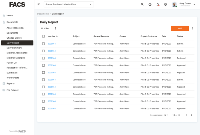 Documents - Log Page
