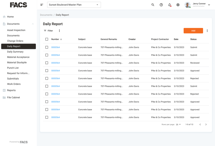 Documents - Log Page