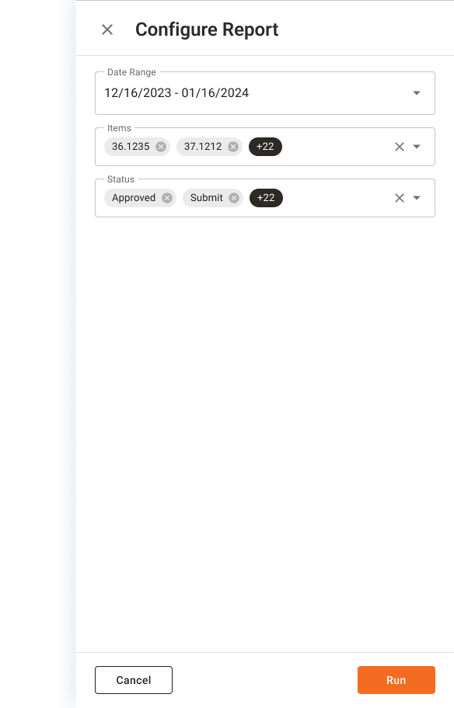 Reports - Configure Report