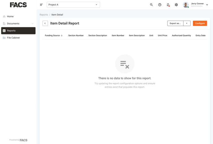 Reports - Empty state