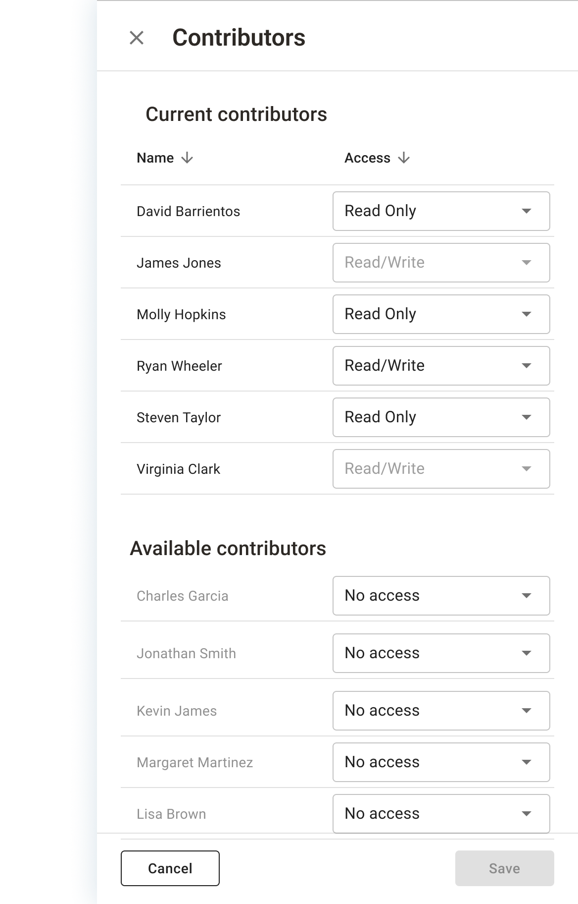 How to update Contributors