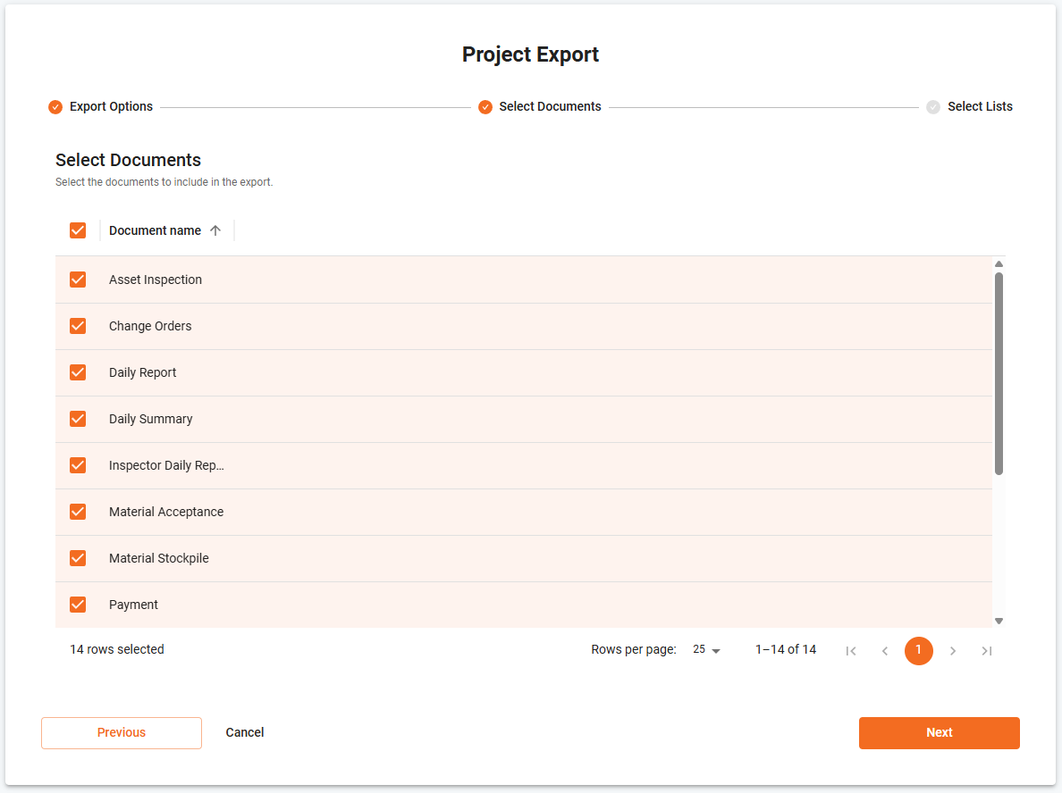 How to export a Project