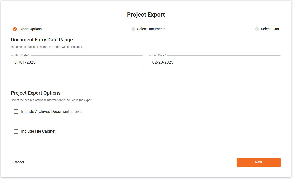 How to export a Project